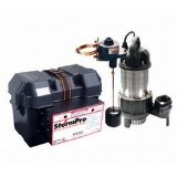 Pictured is StormPro 33ac Battery Backup Sump Pump