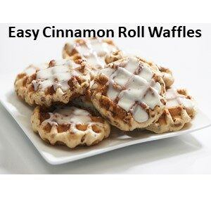 Easy Cinnamon Roll Waffles